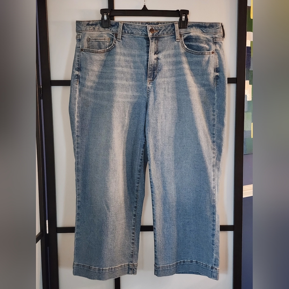 Wide Leg Crop Jeans, Sonoma Denim Jeans, Sz. 18